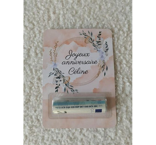 Carte cadeau argent personnalisé